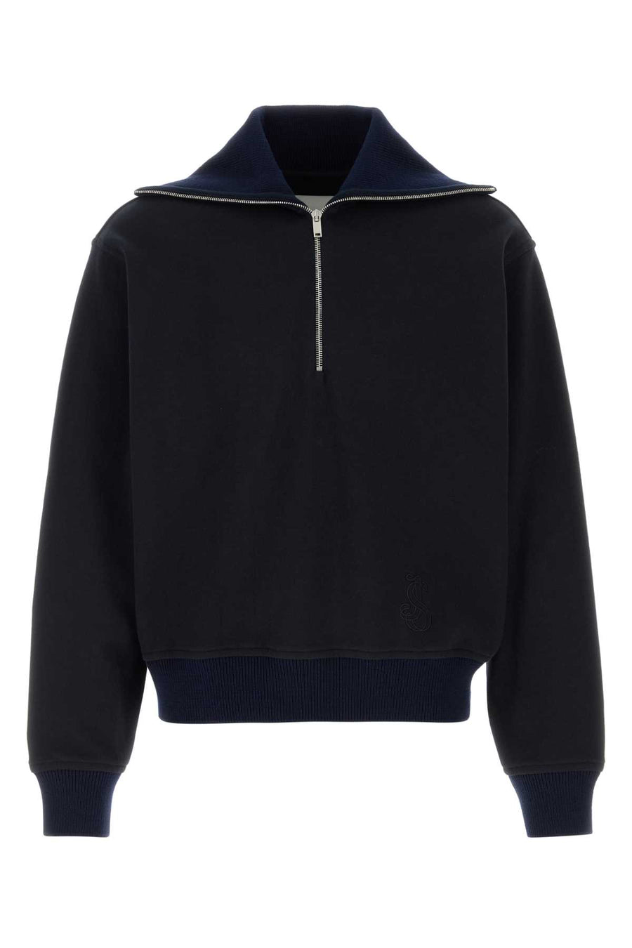 Jil Sander 100% Cotton sweater in black