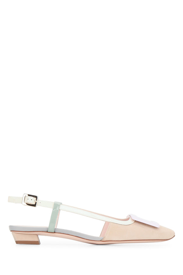 Roger Vivier Vivier 100% Leather / Sole: Calf slingback heel in beige