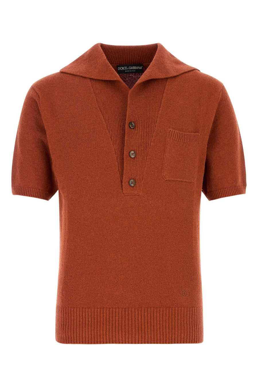 Dolce & Gabbana 65% Cotton polo shirt in brown