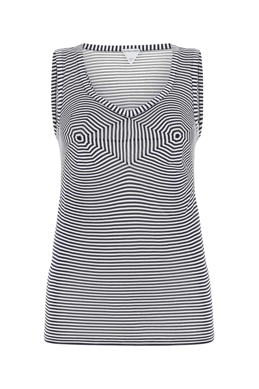 Bottega Veneta 100% Viscose tank top in navy