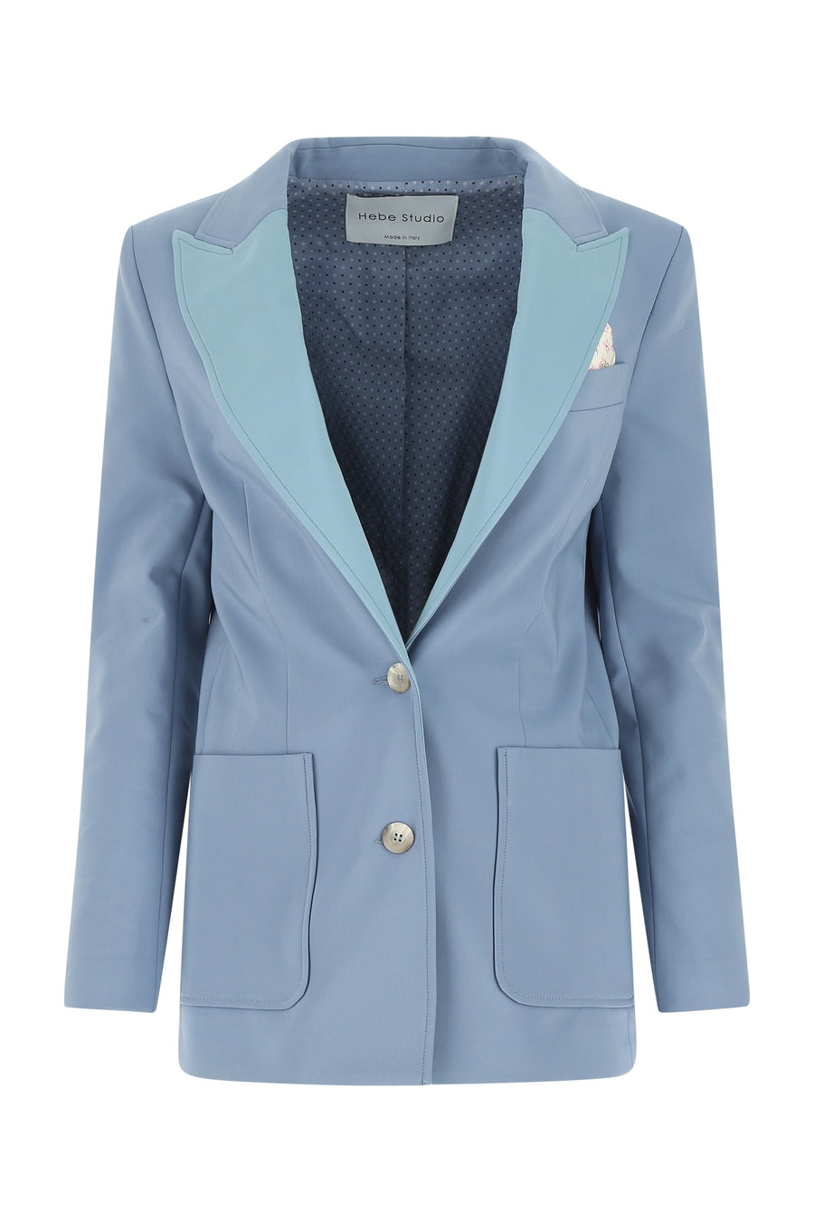 Hebe Studio Pwdtal Cotton blazer in blue