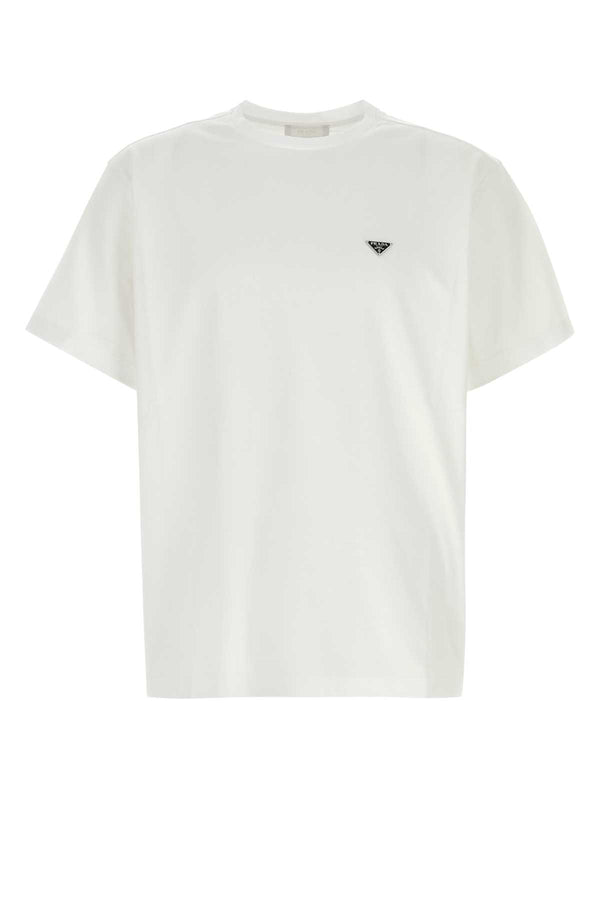 Prada Exterior: 100% Cotton t-shirt in white