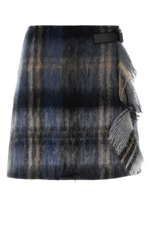Loewe Exterior: 64% Mohair skirt in blue