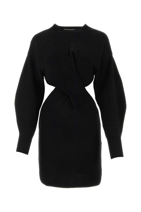 Alexander McQueen 70% Wool 30% Cashmere dress in black
