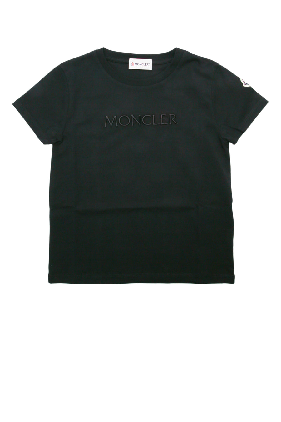Moncler Jr 100% Cotton t-shirt in black