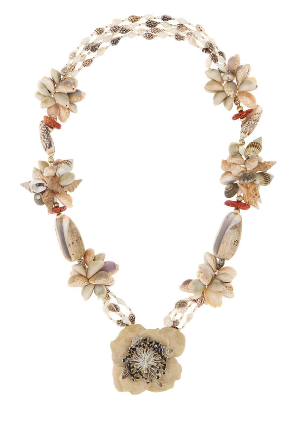 Embellished Necklace Oroavoriomulticolorcorallocream Exterior: Shells Collane