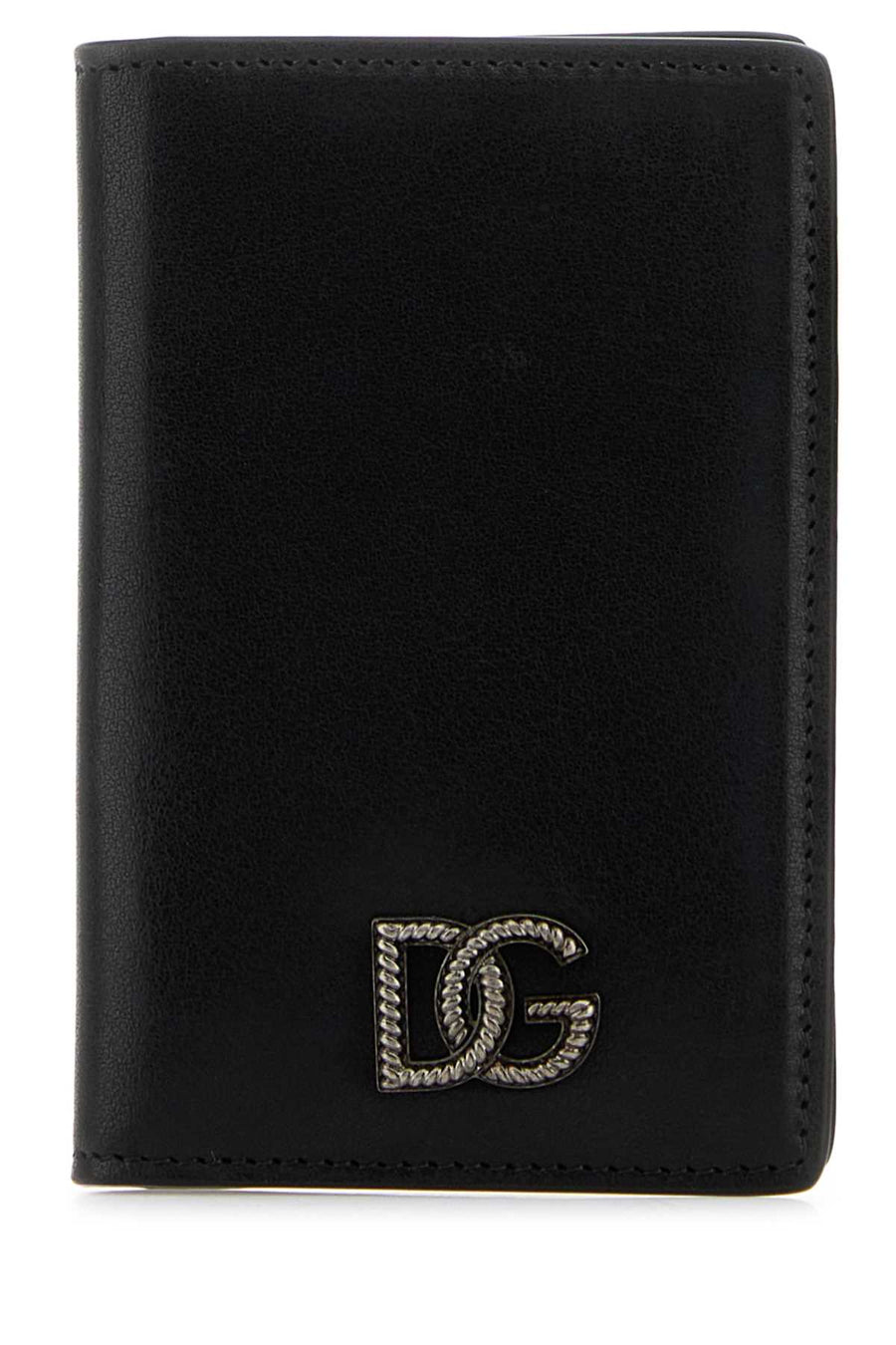 Dolce & Gabbana 100% Vitello Leather card holder wallet in black