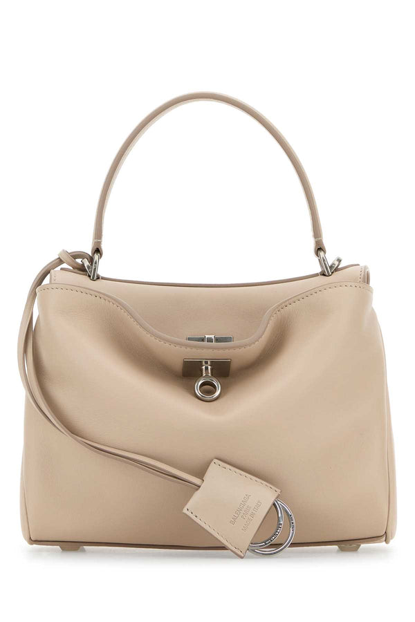 Balenciaga Exterior: 100% Calf top handle bag in beige