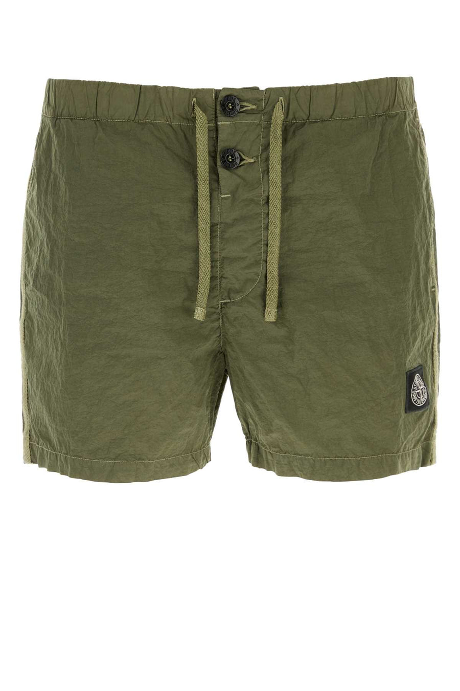 Stone Island 100% Polyamide bermuda shorts in green