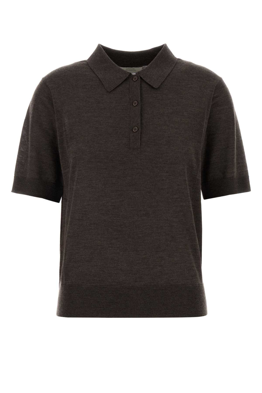 Loulou De Saison Fine 100% Cashmere polo in brown