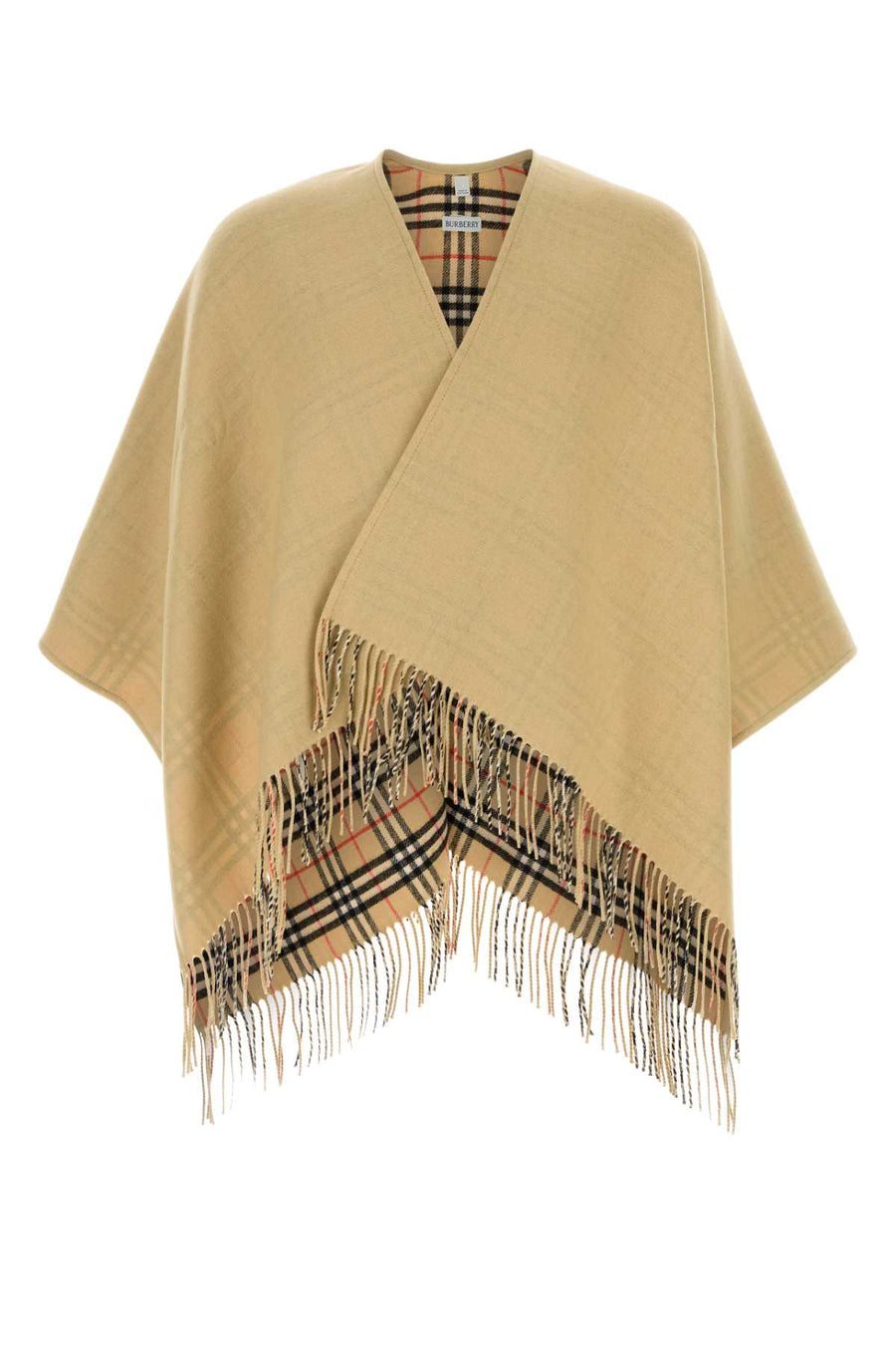 Burberry Exterior: 100% Wool shawl in beige