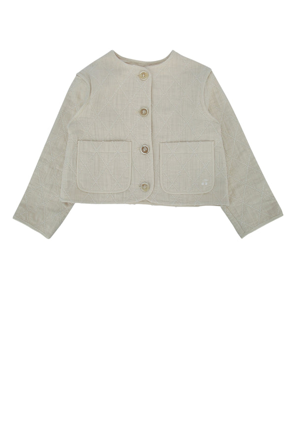 Bonpoint Lathifa 88% Cotton jacket in beige