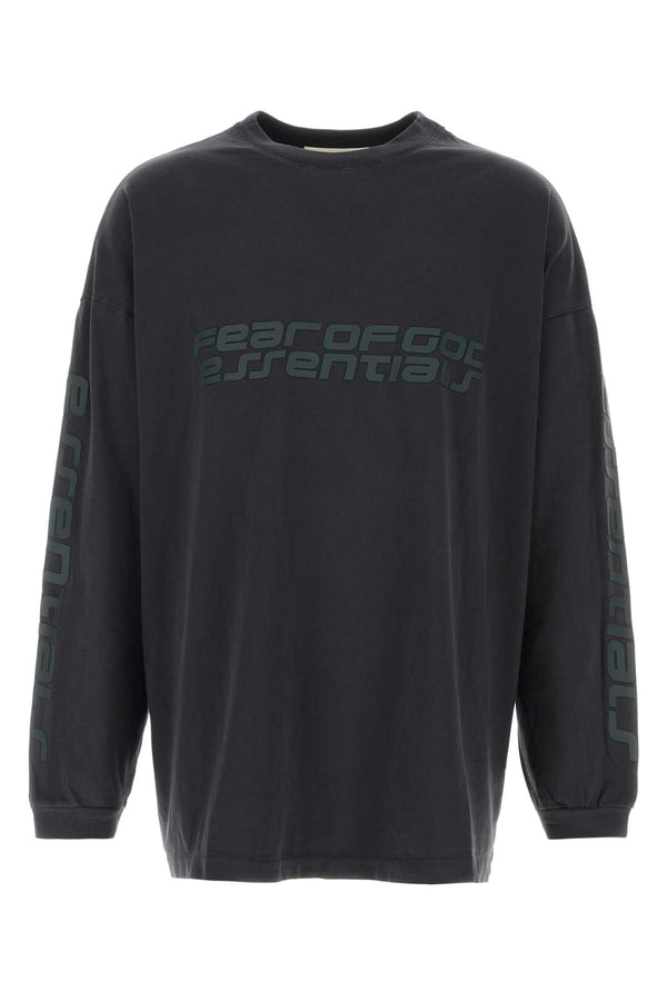 Fear Of God Essential Long 100% Cotton t-shirt in black