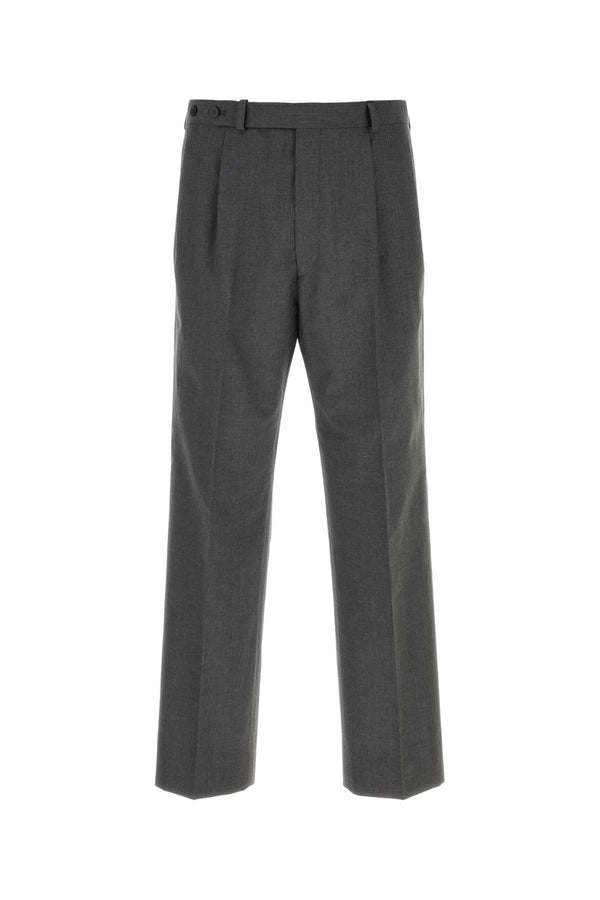 Prada 55% Virgin wool 45% Cotton trousers in gray