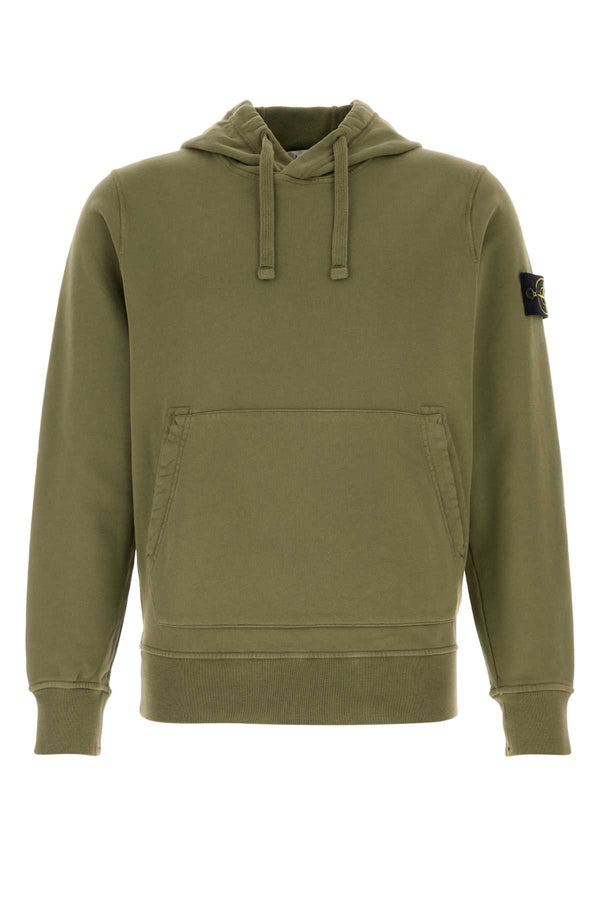 Stone Island Sweater 100% Cotton sweatshirt in green
