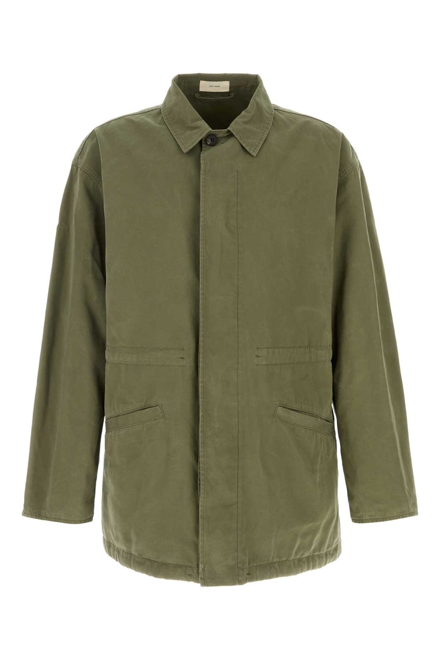 The Row Jacket Exterior: 100% Cotton. Lining: 100% Cotton jacket in green
