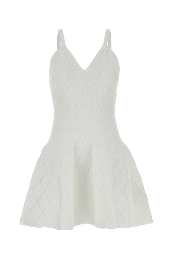 Balmain Compact 92% Viscose dress in white