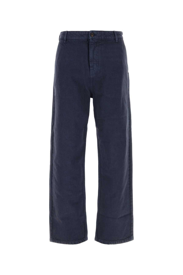 Miu Miu 100% Cotton trousers in navy
