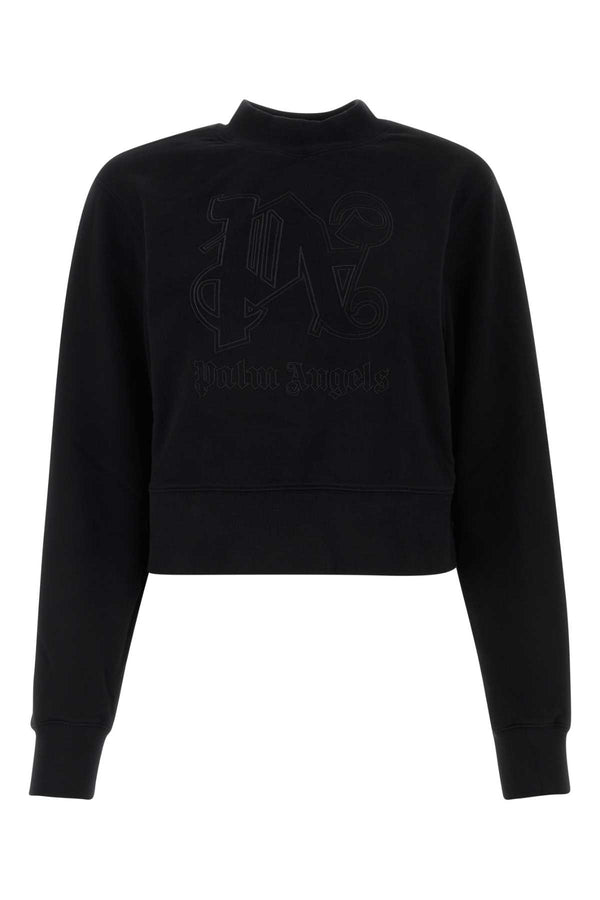 Palm Angels 100% Cotton sweatshirt in black