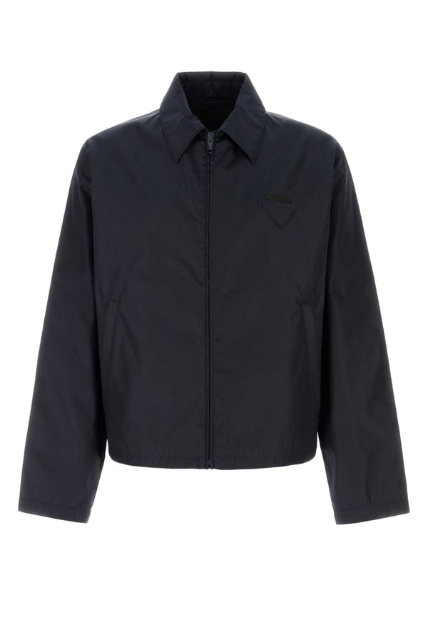 Prada Exterior: 100% Re-nylon; Lining: 100% Cotton jacket in navy