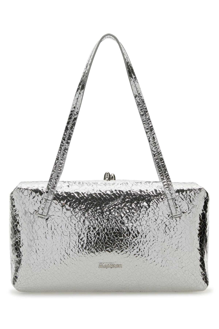 Jil Sander Pillow 100% Sheepskin nappa leather shoulder bag in silver