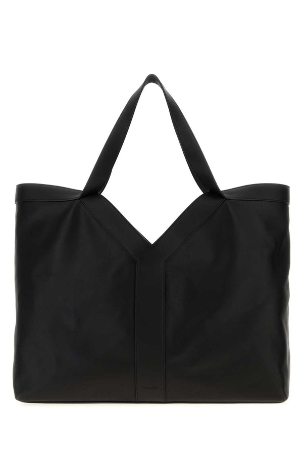 Saint Laurent Tote Exterior: 100% Calf tote bag in black