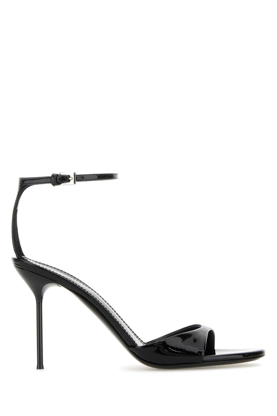 Paris Texas Sandal Exterior: 100% Leather; Interior: 100% Leather; Sole: Leather heel sandal in black