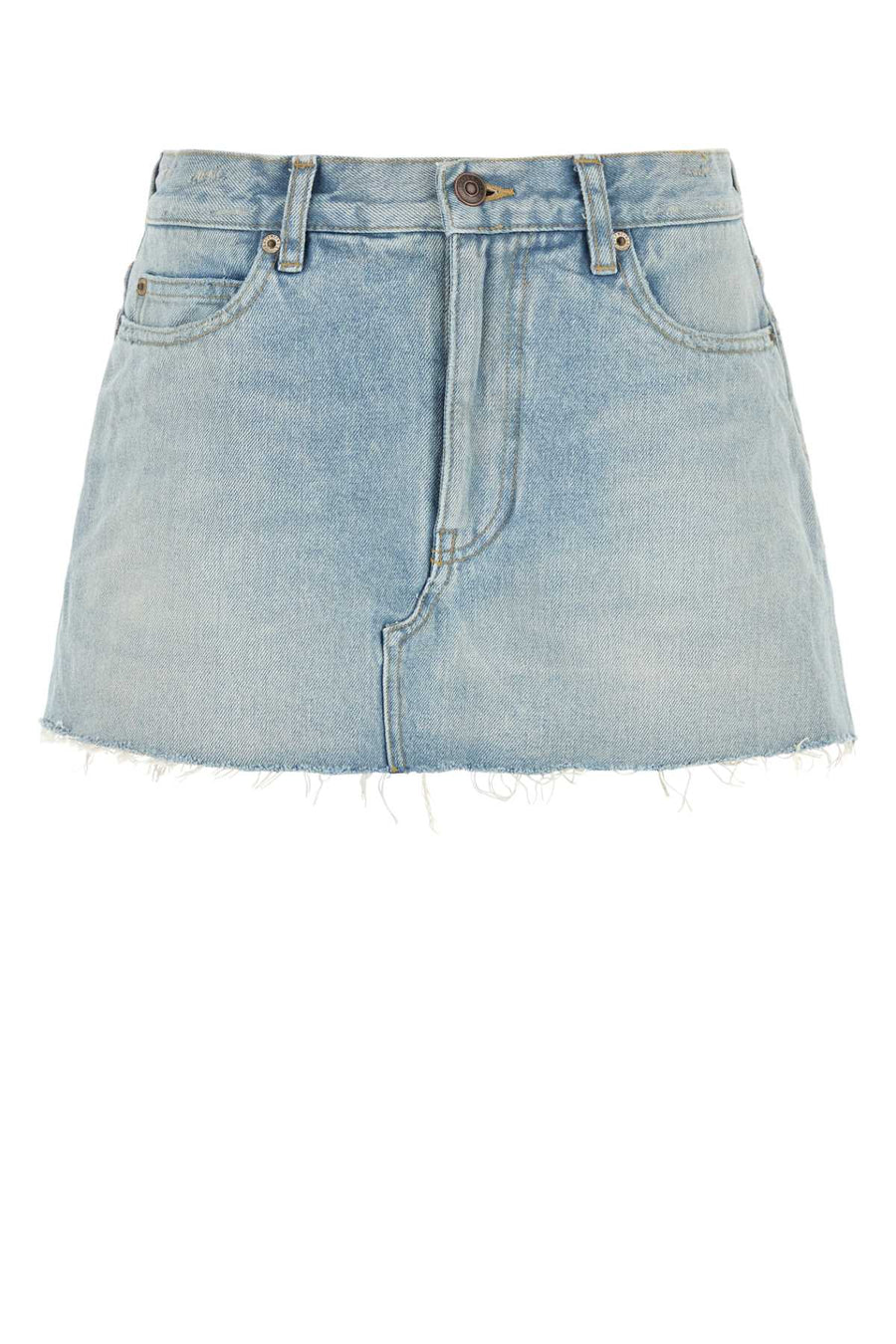 Balenciaga 100% Cotton denim shorts in blue