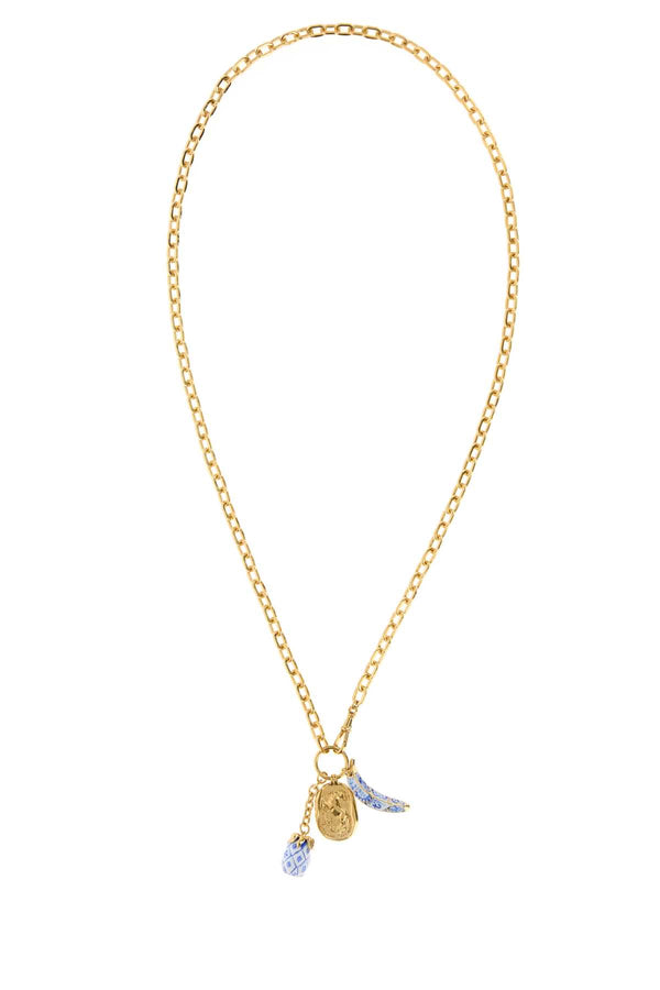 Jn14 Gold Metal Fibre Collane
