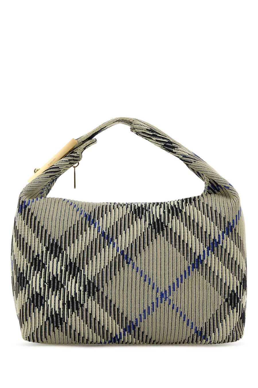 Burberry Exterior: 100% Nylon; Finishing: Golden metal shoulder bag in beige