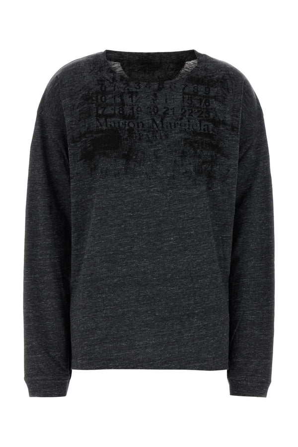 Maison Margiela Longsleeve 100% Cotton t-shirt in gray