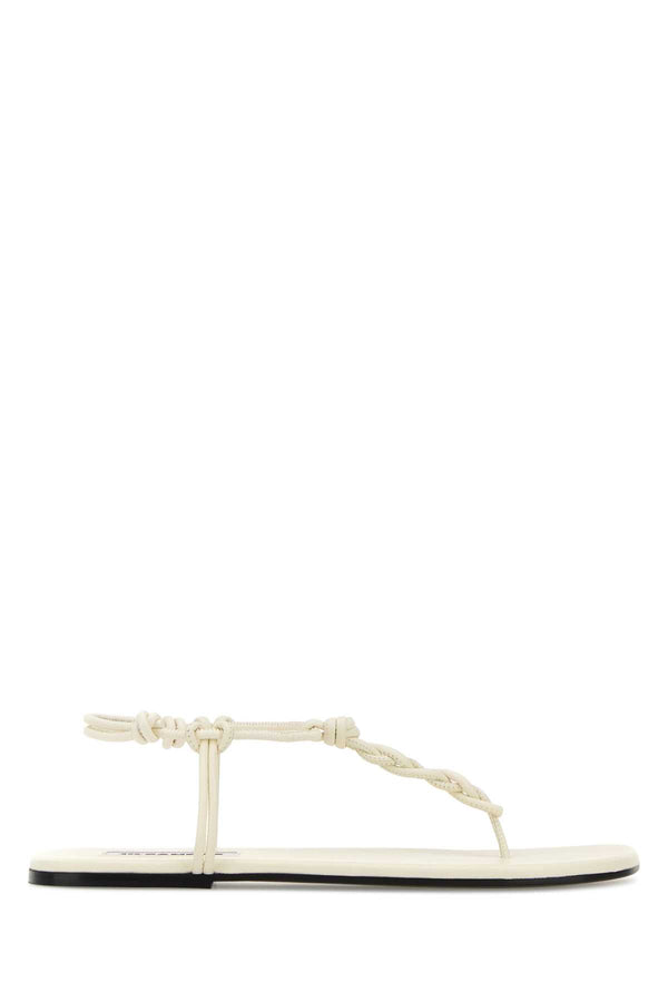 Jil Sander Exterior: 100% Ovine leather sandal in beige