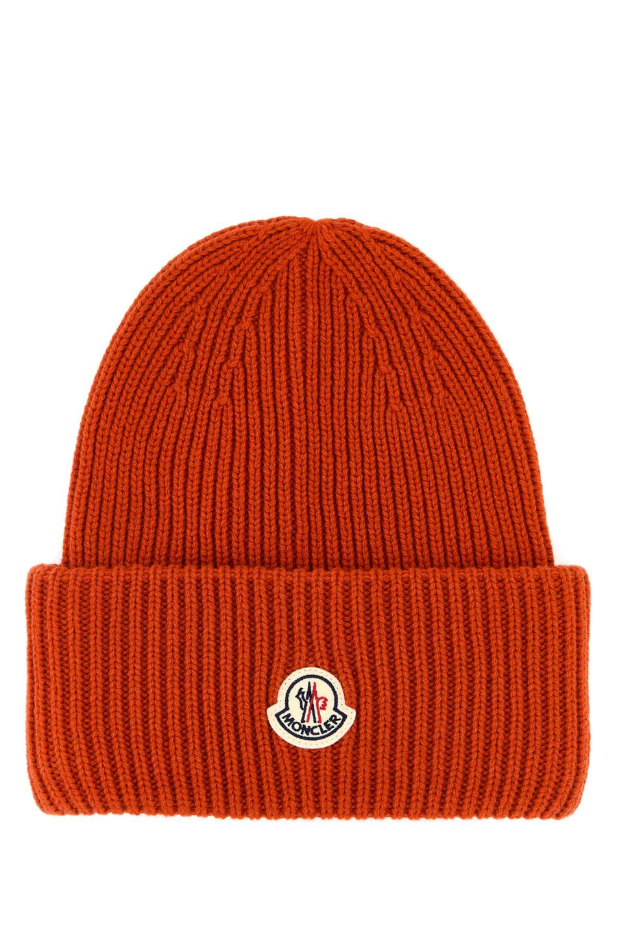 Orange Wool Blend Beanie Hat 341 Cappelli