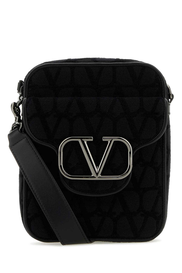 Valentino Garavani Exterior: 100% Fabric crossbody bag in black