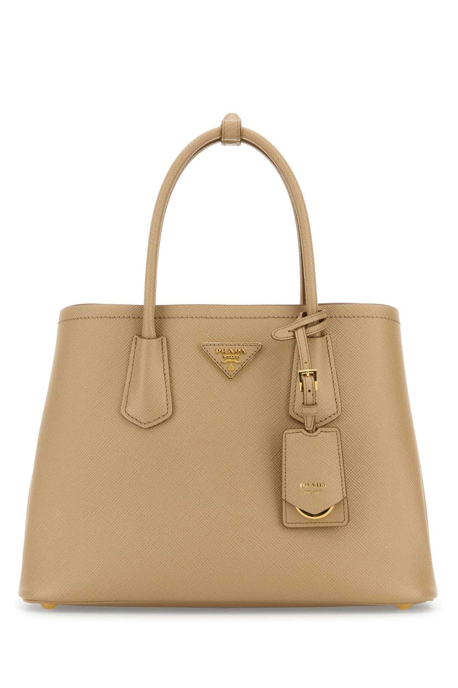 Prada 100% Vitello leather shoulder bag in beige
