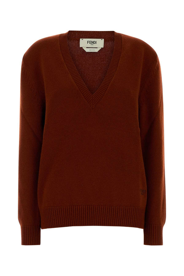 Fendi Cashmere 99% Cashmere sweater in brown