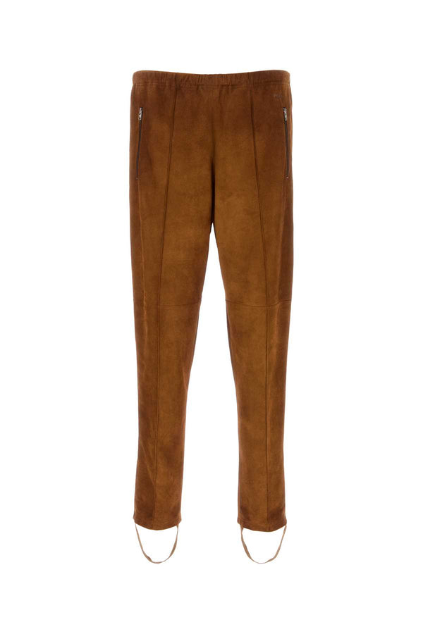 Prada 100% Agnello trousers in brown