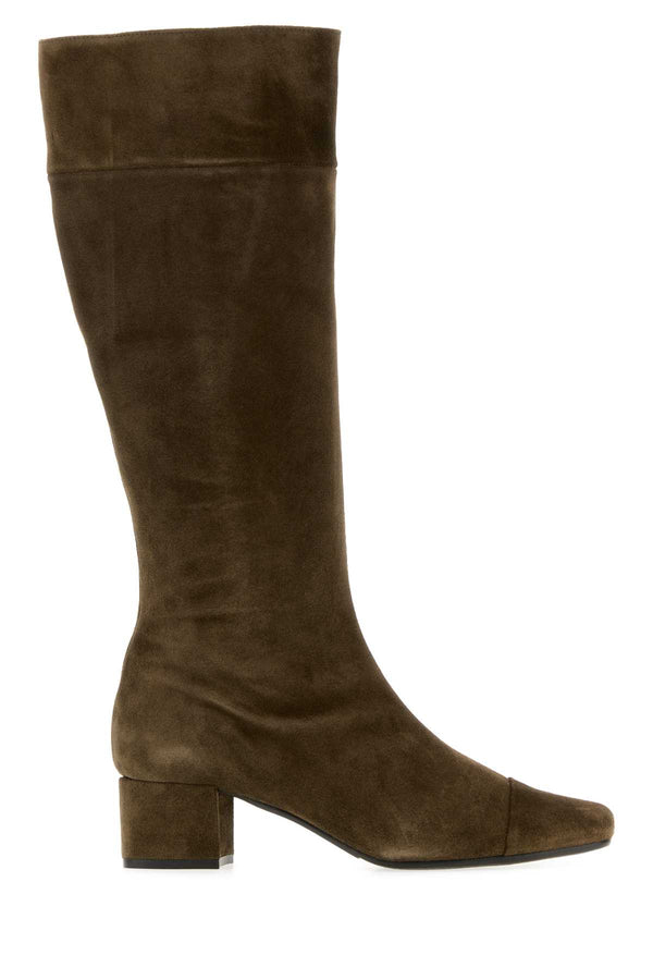 Brown Suede Malaga Boots Khakisuede Stivali