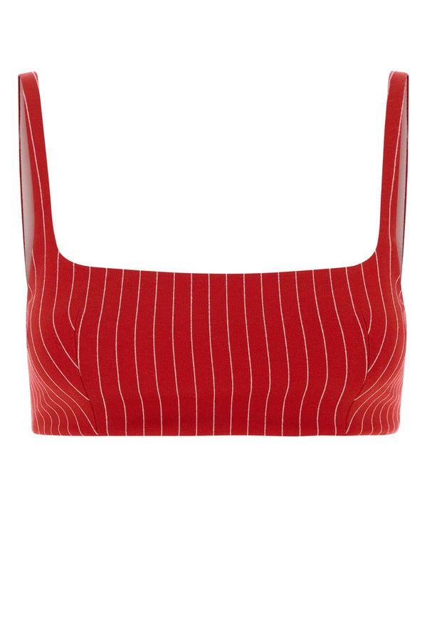 Oriane Bralette 66% Viscose 30% Nylon 4% Elastane (Exterior); 100% Fabric (Lining) crop top in red