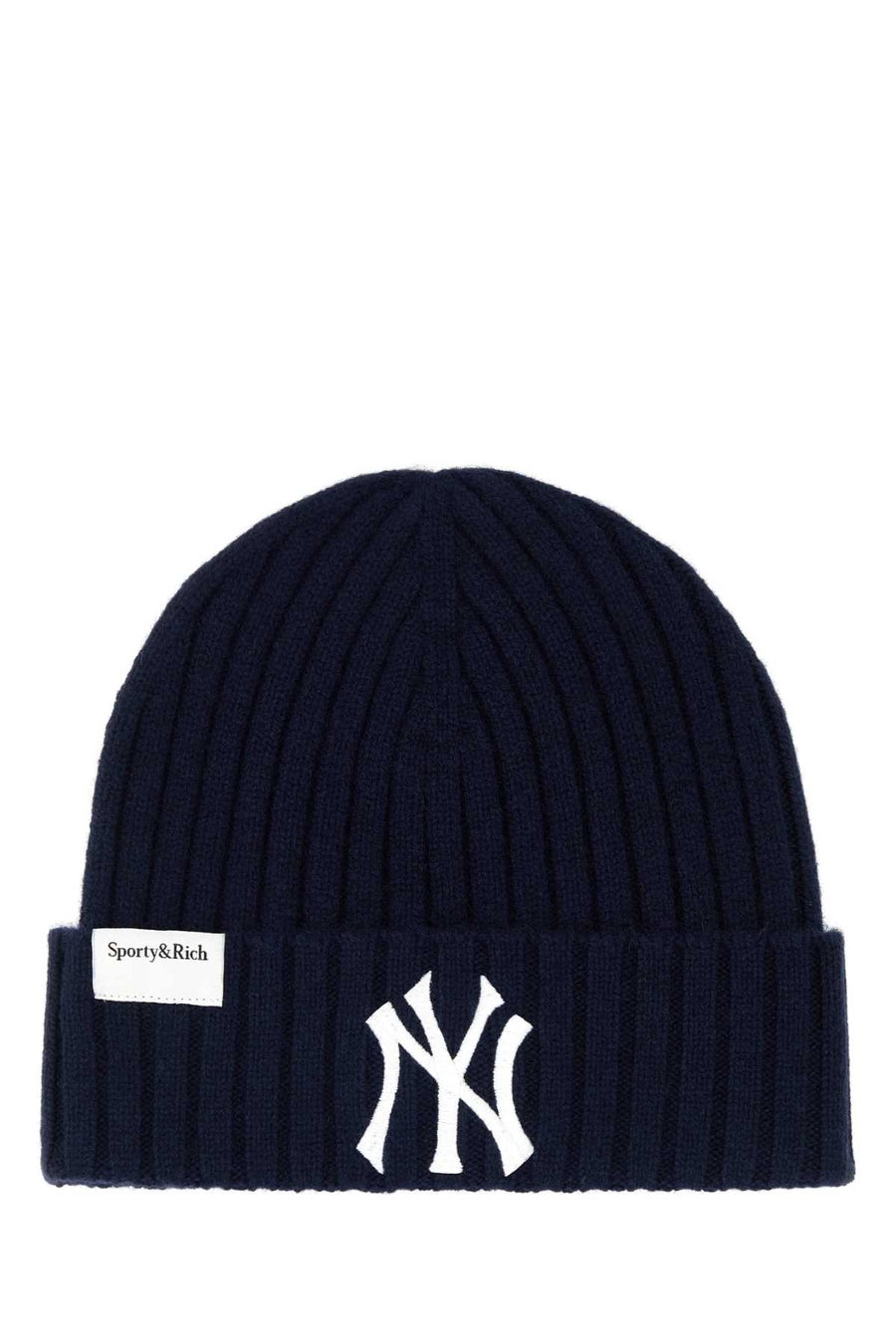 Sporty & Rich Yankees 70% Cashmere beanie in navy