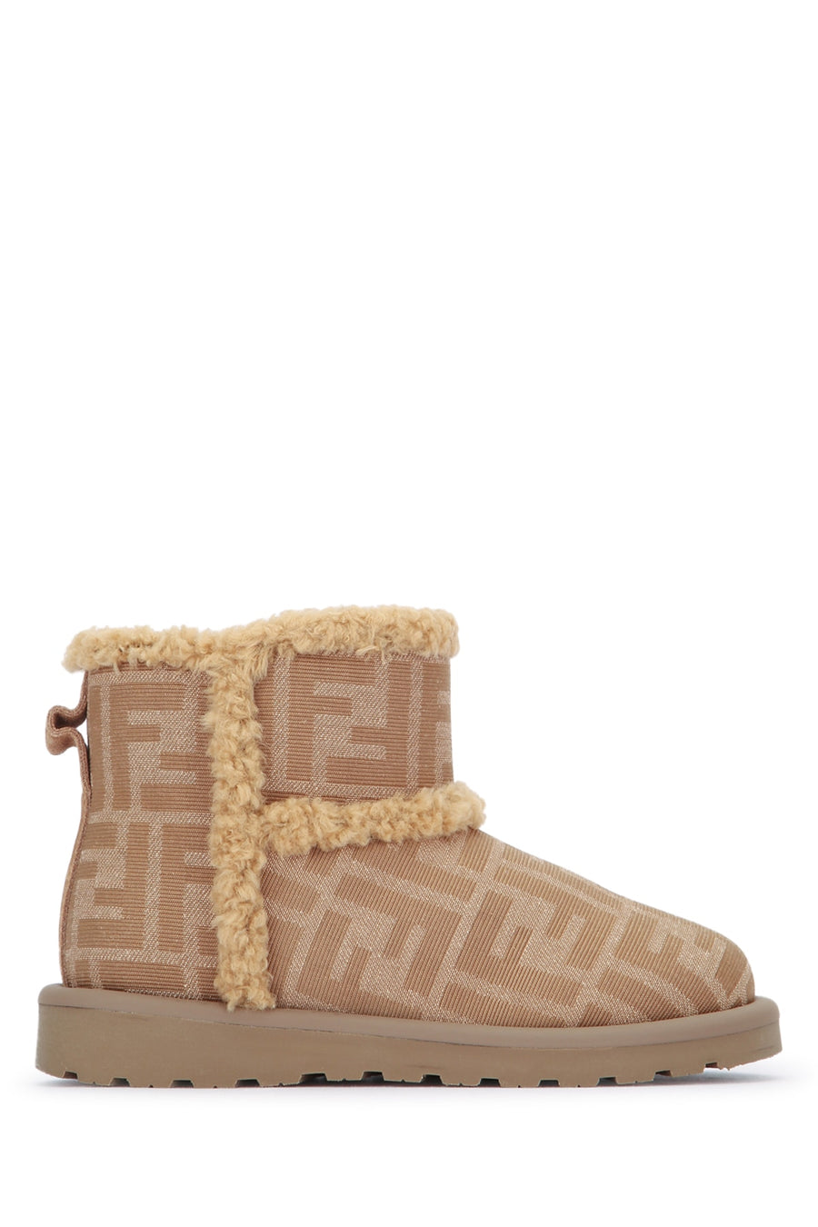 Fendi Kids Tessuto 100% Leather / Sole: Rubber boot in beige