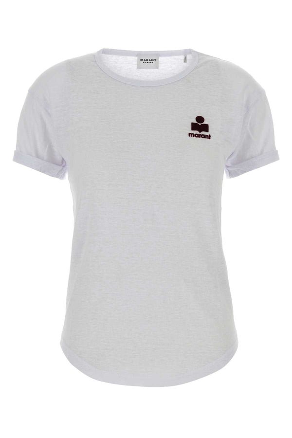 Isabel Marant Etoile 100% Linen with 100% Polyester flock t-shirt in white