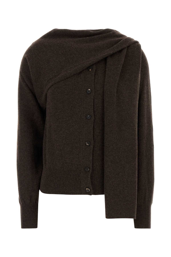 Ferragamo Sweclamel 100% Wool cardigan in brown