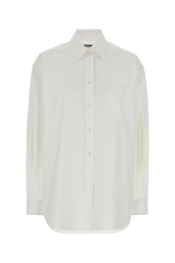 Moschino 94% Cotton shirt in white
