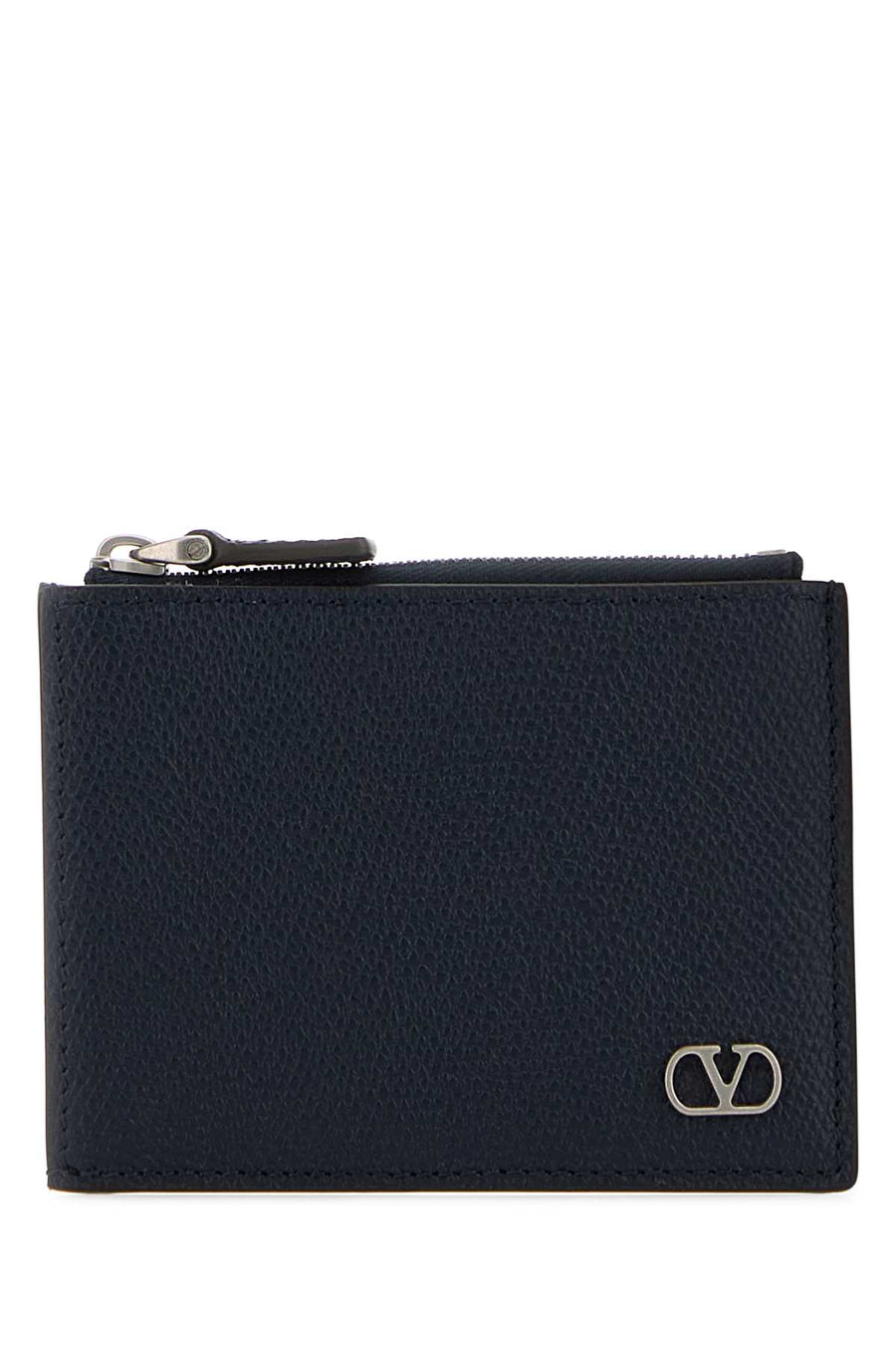 Valentino Garavani Calf Leather coin purse in navy