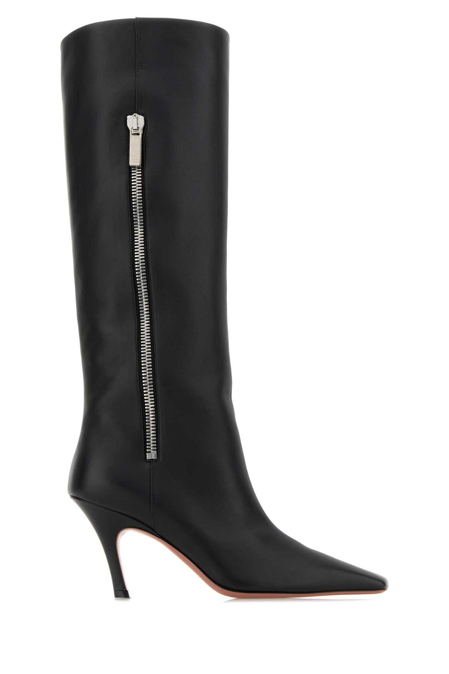 Amina Muaddi Exterior: 100% Calf; Interior: 100% Leather; Sole: Leather and Rubber boot in black