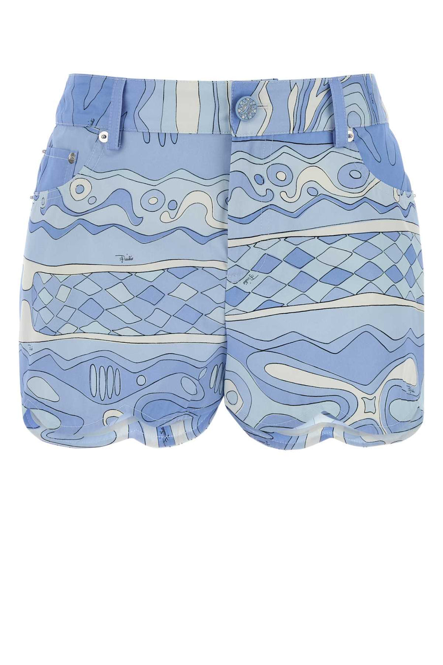 Emilio Pucci Tela 100% Cotton bermuda shorts in blue