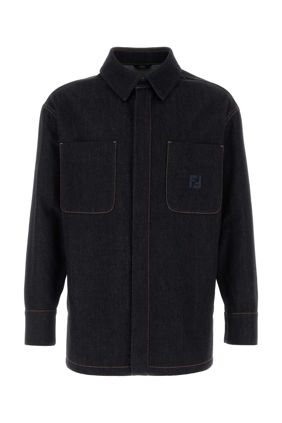 Fendi Embroidery 100% Cotton jacket in blue