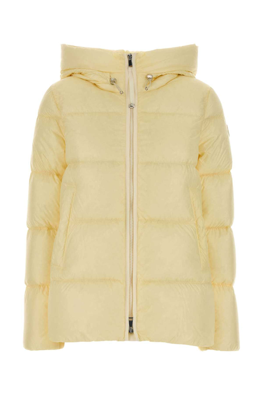 Pastel Yellow Nylon Serittes Down Jacket 10w Giubbini