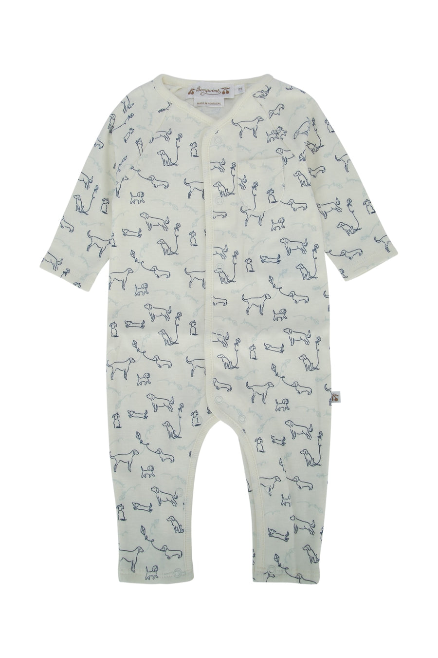 Bonpoint Underwear 100% Organic Cotton bodysuit in cream